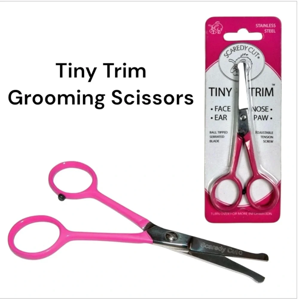 NIP Scaredy Cut Tiny Trim Ball-Tipped Dog, Cat & Small Pet Grooming Scissor